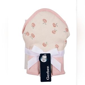 Gerber Baby Girl 4-Piece Terry Hooded Towel and Washcloth Set